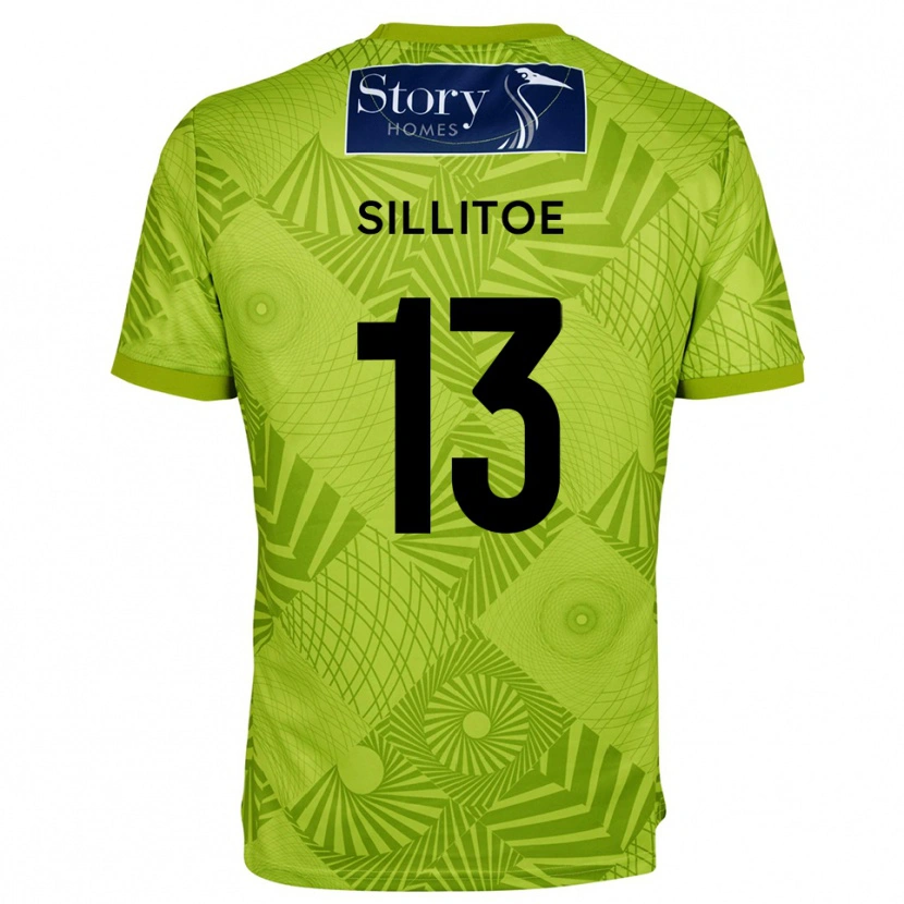 Danxen Mujer Camiseta Casey Sillitoe #13 Verde Amarillo Portero Equipación 2025/26 La Camisa México