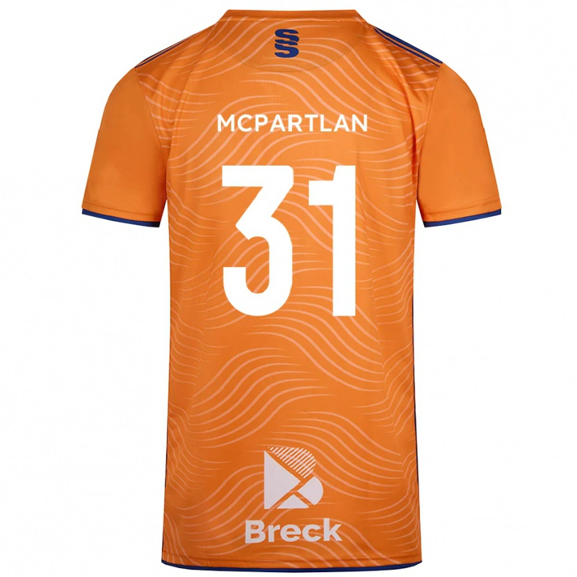 Danxen Mujer Camiseta Cian McPartlan #31 Negro Naranja Portero Equipación 2025/26 La Camisa México