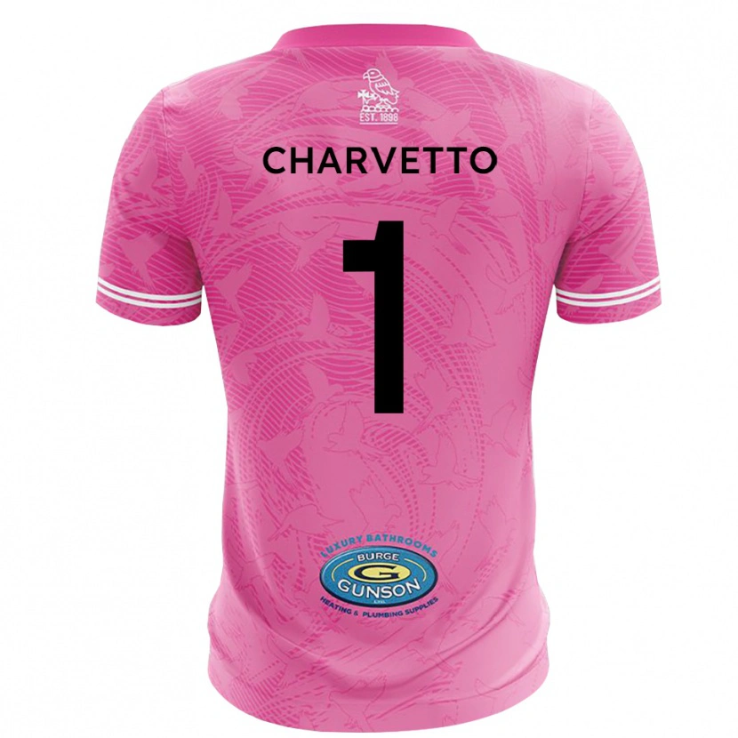 Danxen Mujer Camiseta Michael Charvetto #1 Blanco Rosa Portero Equipación 2025/26 La Camisa México