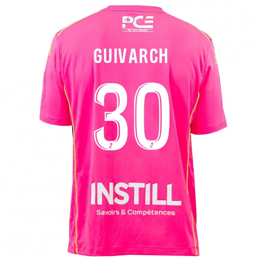 Danxen Mujer Camiseta Théo Guivarch #30 Magenta Portero Equipación 2025/26 La Camisa México