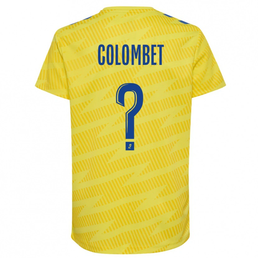 Danxen Mujer Camiseta Alexis Colombet #0 Amarillo Azul Portero Equipación 2025/26 La Camisa México