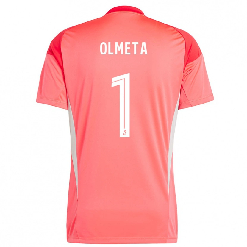 Danxen Mujer Camiseta Lisandru Olmeta #1 Blanco Rojo Naranja Portero Equipación 2025/26 La Camisa México