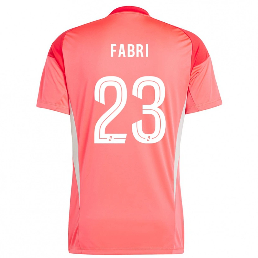 Danxen Mujer Camiseta Julien Fabri #23 Blanco Rojo Naranja Portero Equipación 2025/26 La Camisa México