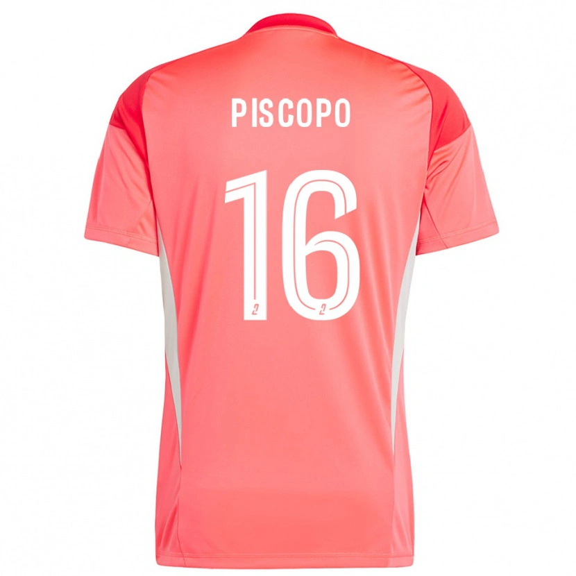 Danxen Mujer Camiseta Ange Piscopo #16 Blanco Rojo Naranja Portero Equipación 2025/26 La Camisa México