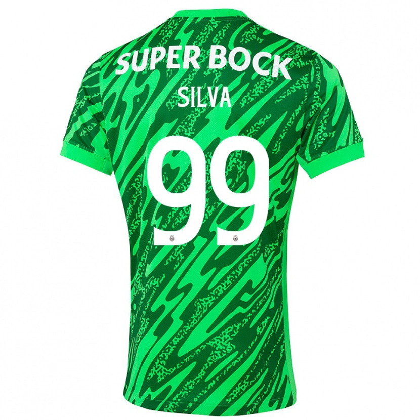 Danxen Mujer Camiseta Francisco Silva #99 Verde Blanco Portero Equipación 2025/26 La Camisa México