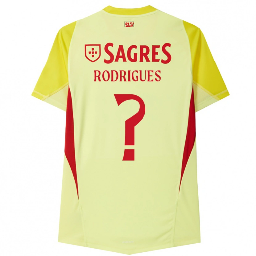 Danxen Mujer Camiseta Miguel Rodrigues #0 Amarillo Rojo Portero Equipación 2025/26 La Camisa México