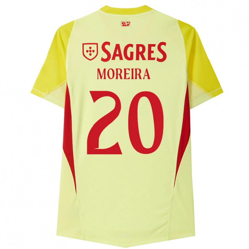 Danxen Mujer Camiseta André Moreira #20 Amarillo Rojo Portero Equipación 2025/26 La Camisa México