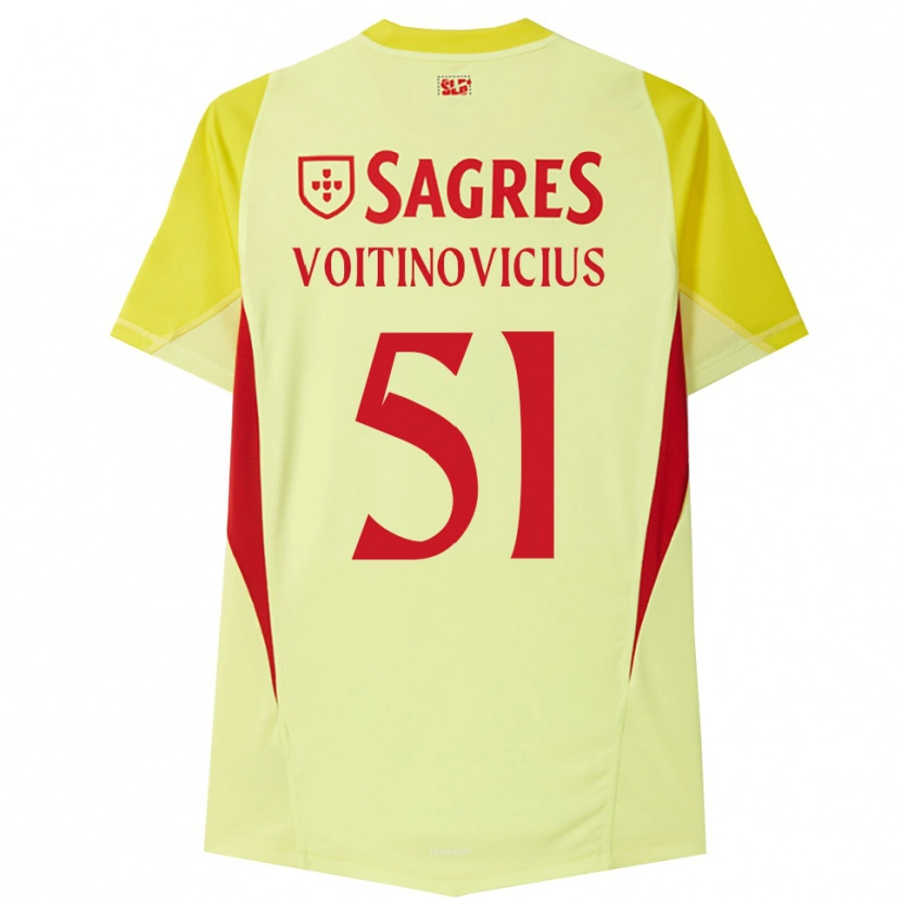 Danxen Mujer Camiseta Arnas Voitinovičius #51 Amarillo Rojo Portero Equipación 2025/26 La Camisa México