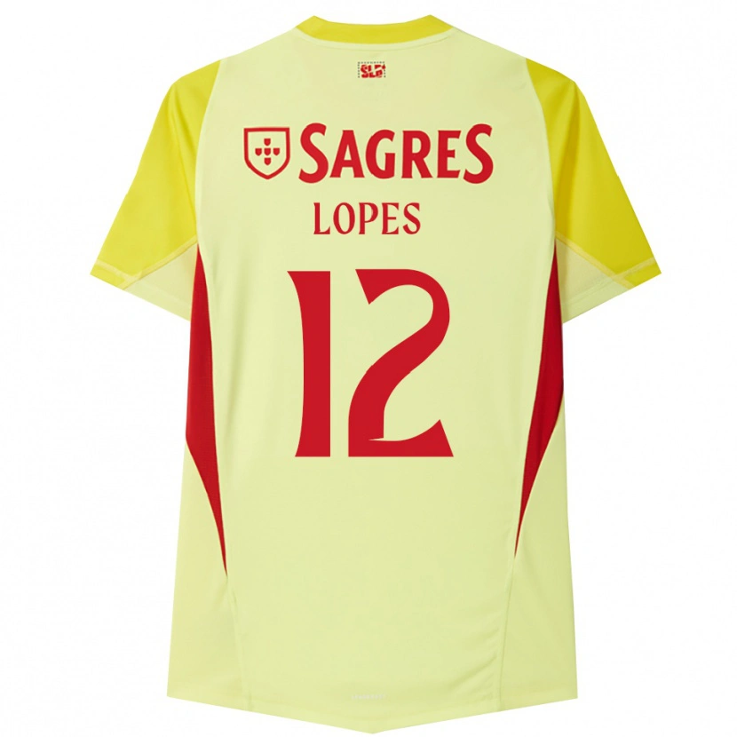 Danxen Mujer Camiseta Leonardo Lopes #12 Amarillo Rojo Portero Equipación 2025/26 La Camisa México