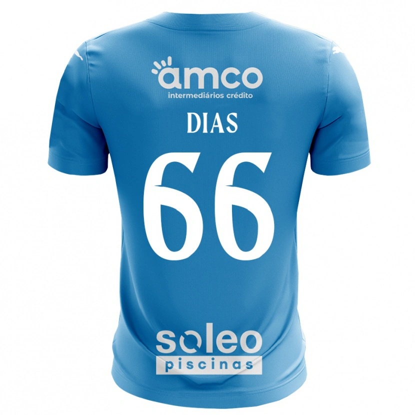 Danxen Mujer Camiseta Gonçalo Dias #66 Azul Blanco Portero Equipación 2025/26 La Camisa México