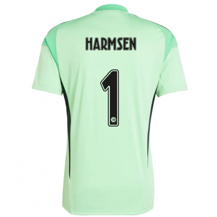Danxen Mujer Camiseta Tymo Harmsen #1 Verde Claro Negro Portero Equipación 2025/26 La Camisa México