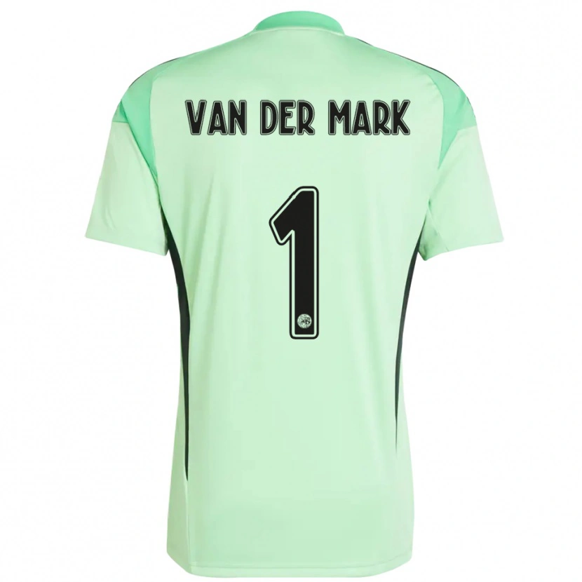 Danxen Mujer Camiseta Jesper van der Mark #1 Verde Claro Negro Portero Equipación 2025/26 La Camisa México