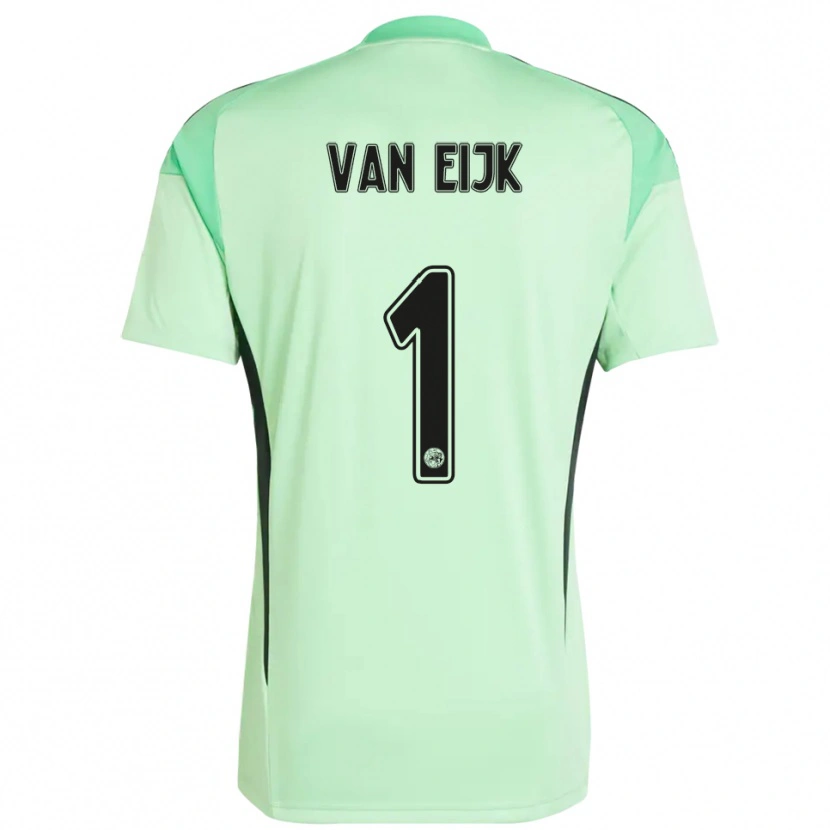 Danxen Mujer Camiseta Regina Van Eijk #1 Verde Claro Negro Portero Equipación 2025/26 La Camisa México