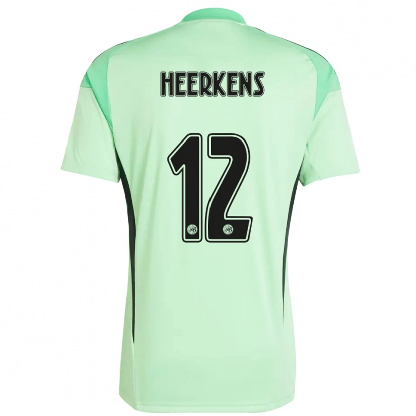 Danxen Mujer Camiseta Joeri Heerkens #12 Verde Claro Negro Portero Equipación 2025/26 La Camisa México