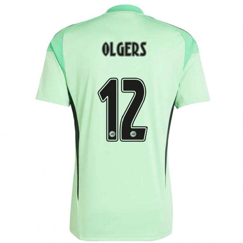 Danxen Mujer Camiseta Guus Olgers #12 Verde Claro Negro Portero Equipación 2025/26 La Camisa México