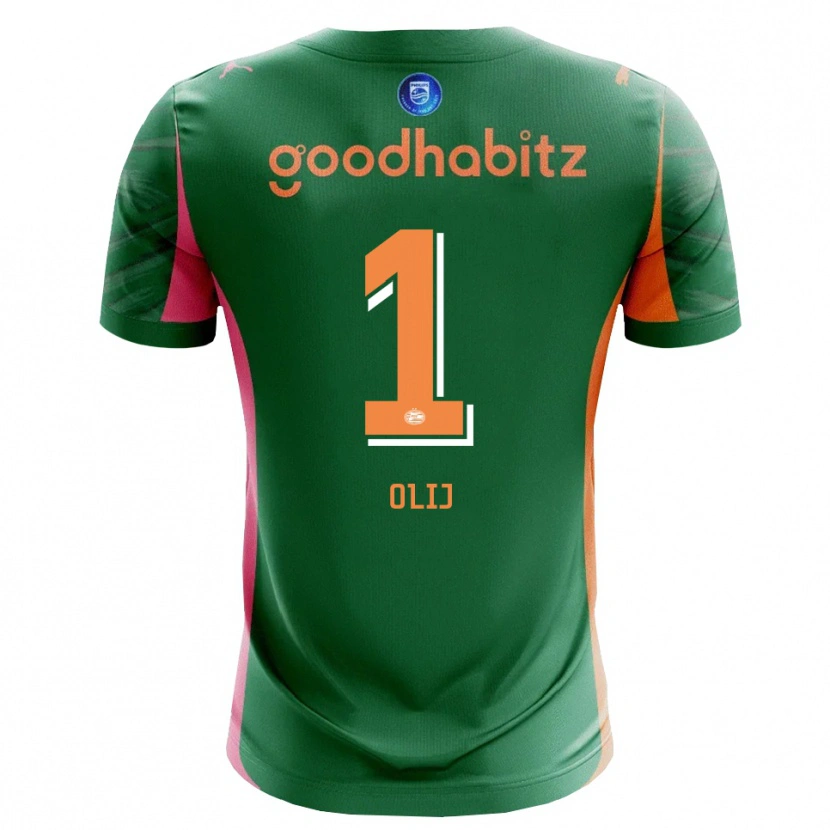 Danxen Mujer Camiseta Nick Olij #1 Verde Naranja Portero Equipación 2025/26 La Camisa México