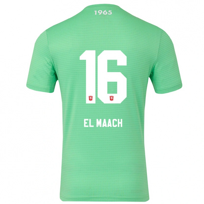 Danxen Mujer Camiseta Issam El Maach #16 Verde Blanco Claro Portero Equipación 2025/26 La Camisa México