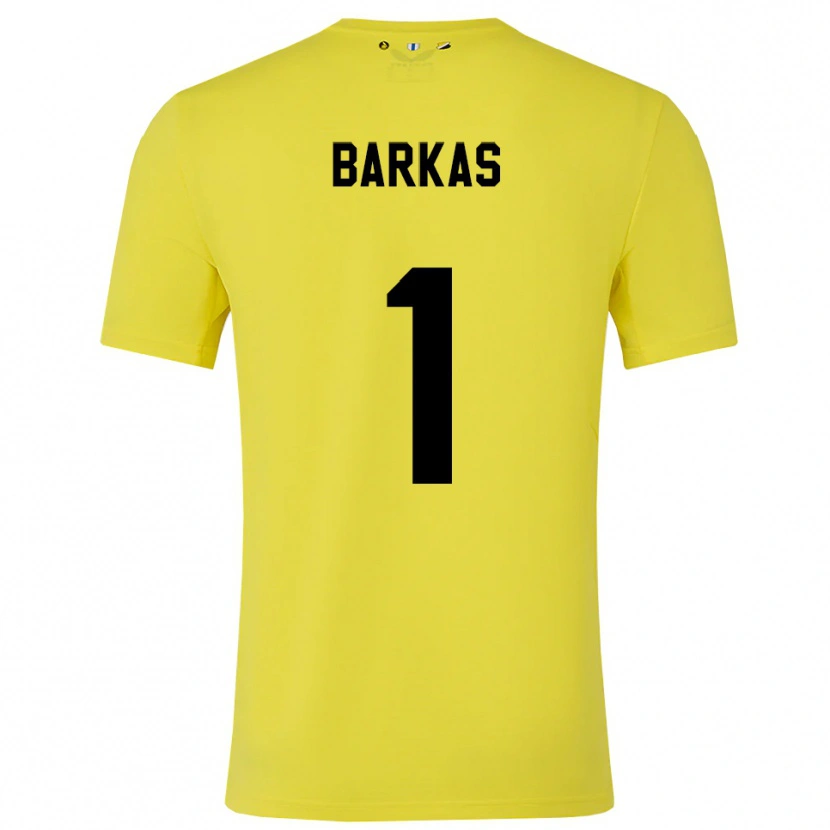 Danxen Mujer Camiseta Vasilios Barkas #1 Amarillo Negro Portero Equipación 2025/26 La Camisa México