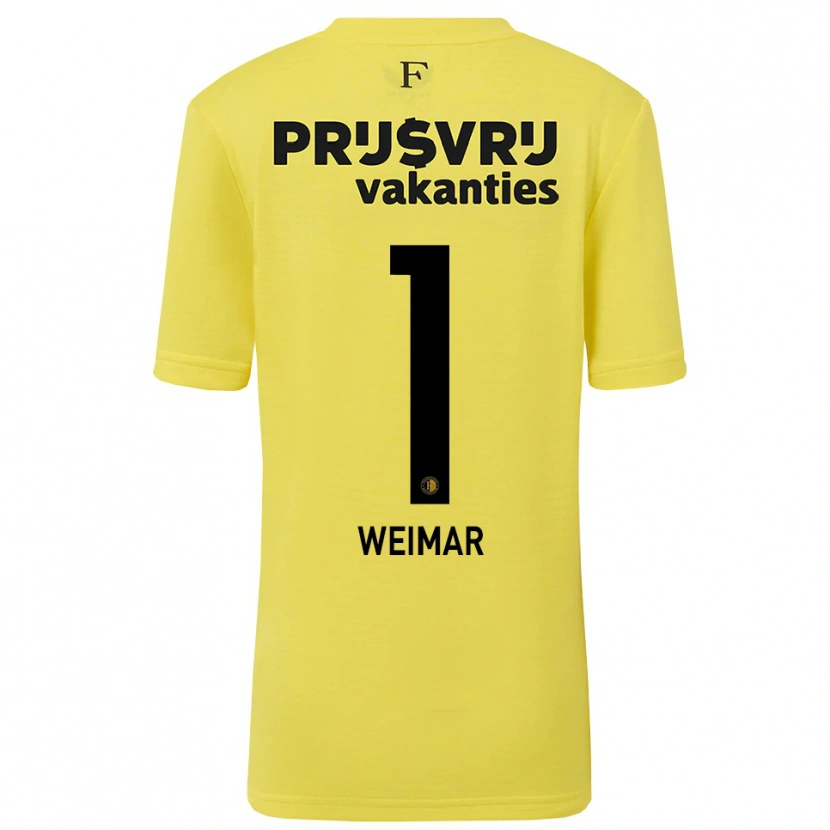 Danxen Mujer Camiseta Jacintha Weimar #1 Amarillo Negro Portero Equipación 2025/26 La Camisa México