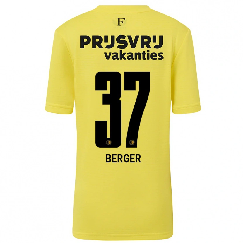 Danxen Mujer Camiseta Mannou Berger #37 Amarillo Negro Portero Equipación 2025/26 La Camisa México