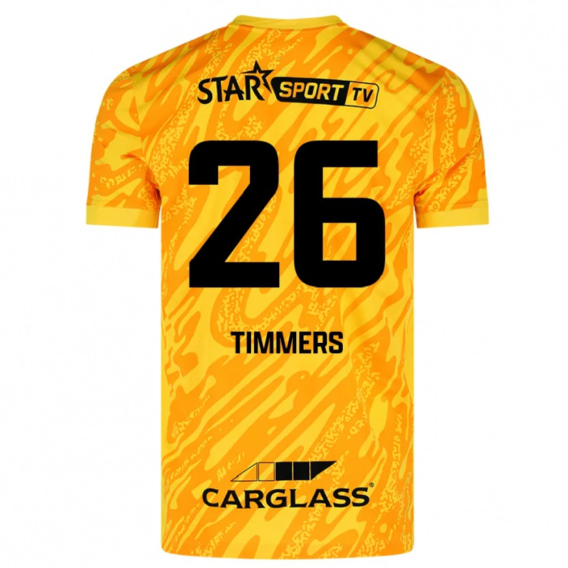 Danxen Mujer Camiseta Sebastiaan Timmers #26 Naranja Amarillo Negro Portero Equipación 2025/26 La Camisa México