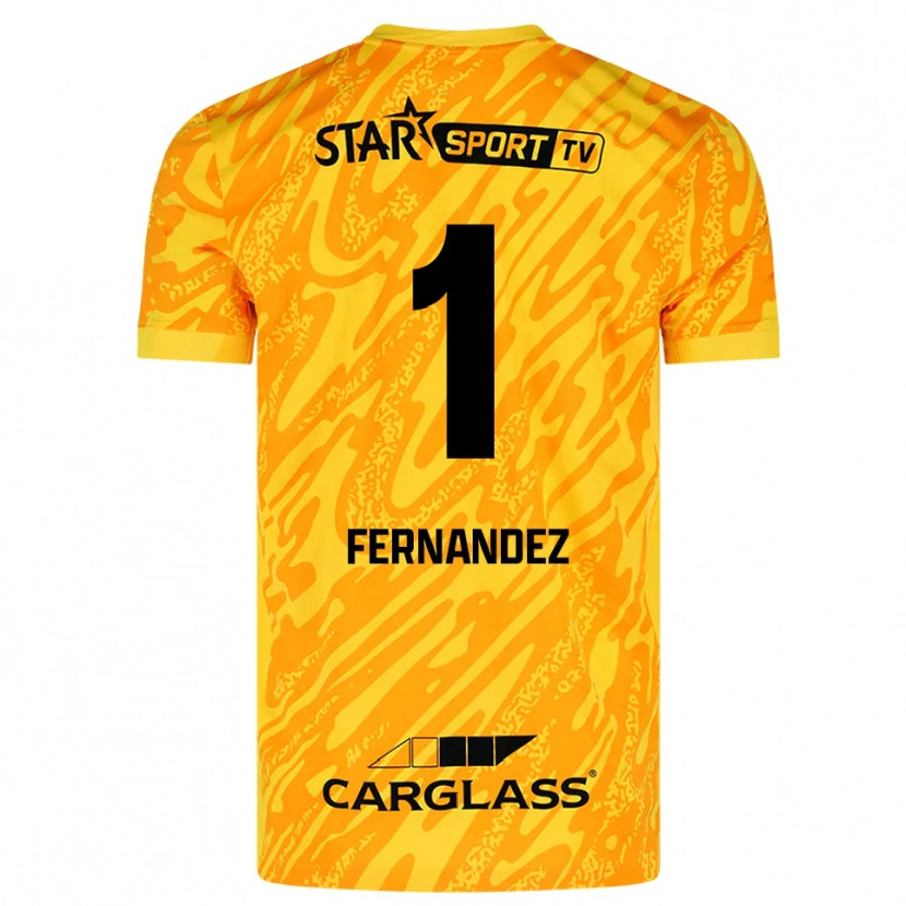 Danxen Mujer Camiseta Elias Gonzalez Fernandez #1 Naranja Amarillo Negro Portero Equipación 2025/26 La Camisa México