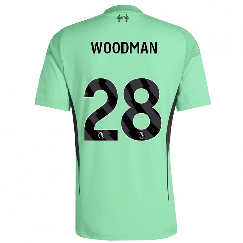 Danxen Mujer Camiseta Freddie Woodman #28 Aquamarina Portero Equipación 2025/26 La Camisa México