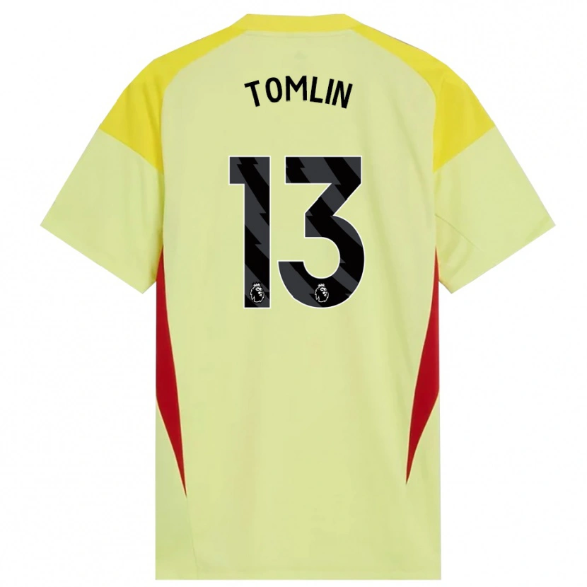Danxen Mujer Camiseta Jack Tomlin #13 Amarillo Rojo Negro Portero Equipación 2025/26 La Camisa México