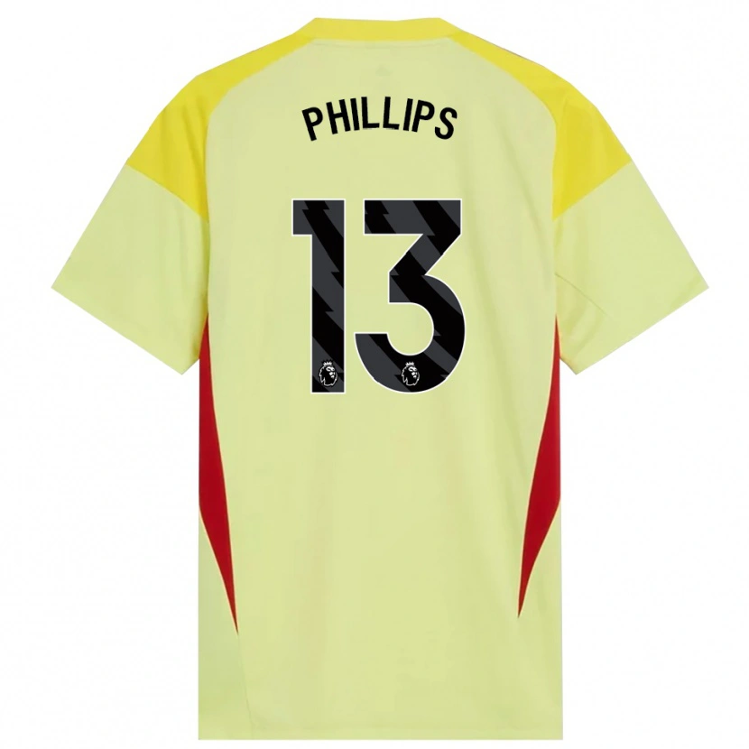 Danxen Mujer Camiseta Charlie Phillips #13 Amarillo Rojo Negro Portero Equipación 2025/26 La Camisa México