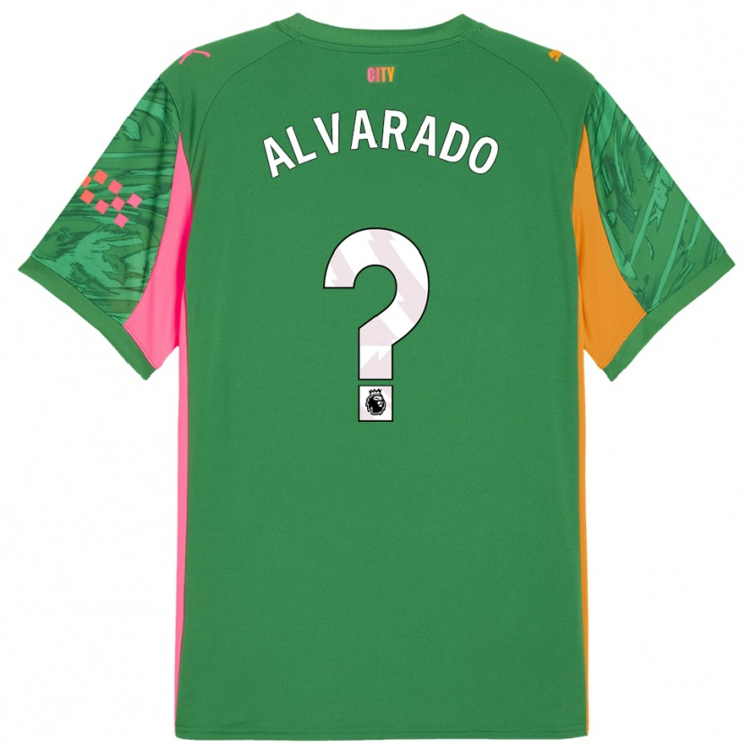 Danxen Mujer Camiseta Lucas Alvarado #0 Verde Naranja Portero Equipación 2025/26 La Camisa México