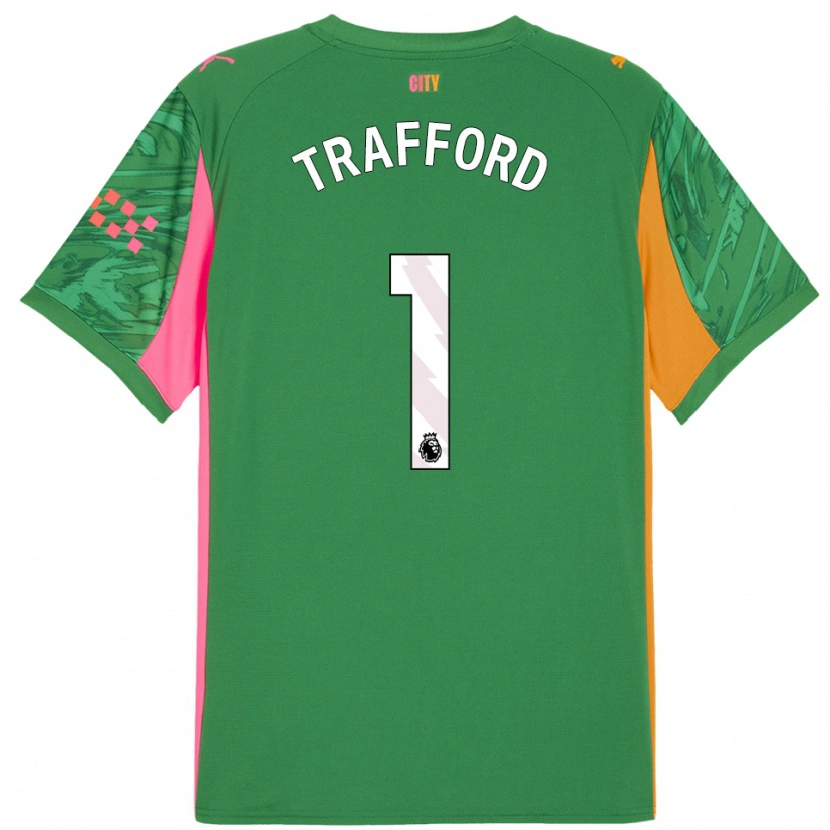Danxen Mujer Camiseta James Trafford #1 Verde Naranja Portero Equipación 2025/26 La Camisa México