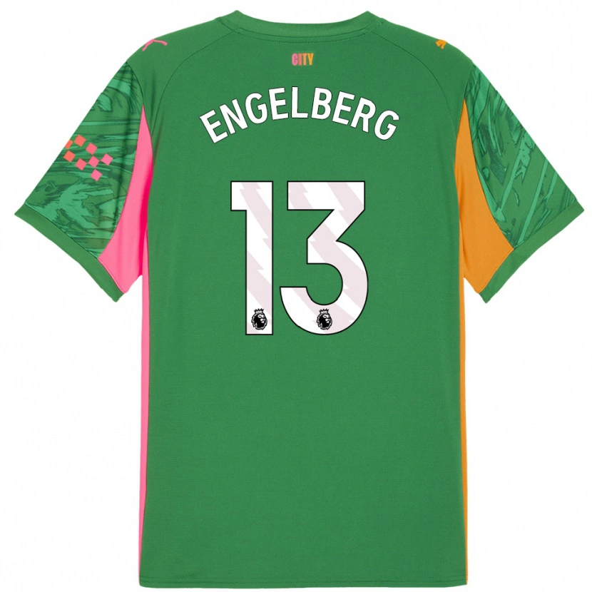 Danxen Mujer Camiseta Stavros Engelberg #13 Verde Naranja Portero Equipación 2025/26 La Camisa México