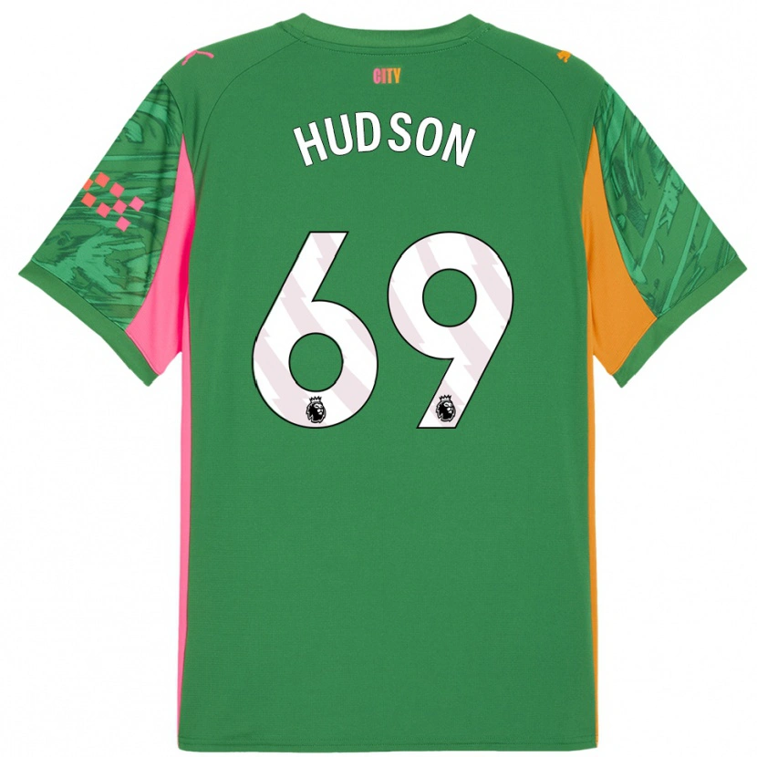 Danxen Mujer Camiseta Max Hudson #69 Verde Naranja Portero Equipación 2025/26 La Camisa México