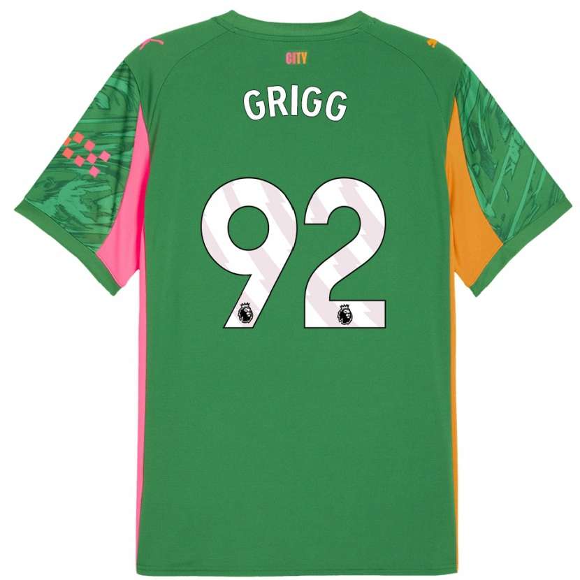 Danxen Mujer Camiseta Finley Grigg #92 Verde Naranja Portero Equipación 2025/26 La Camisa México