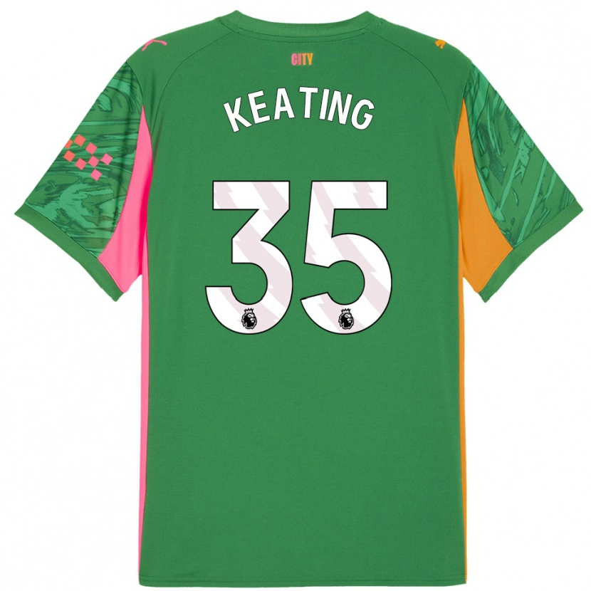Danxen Mujer Camiseta Khiara Keating #35 Verde Naranja Portero Equipación 2025/26 La Camisa México