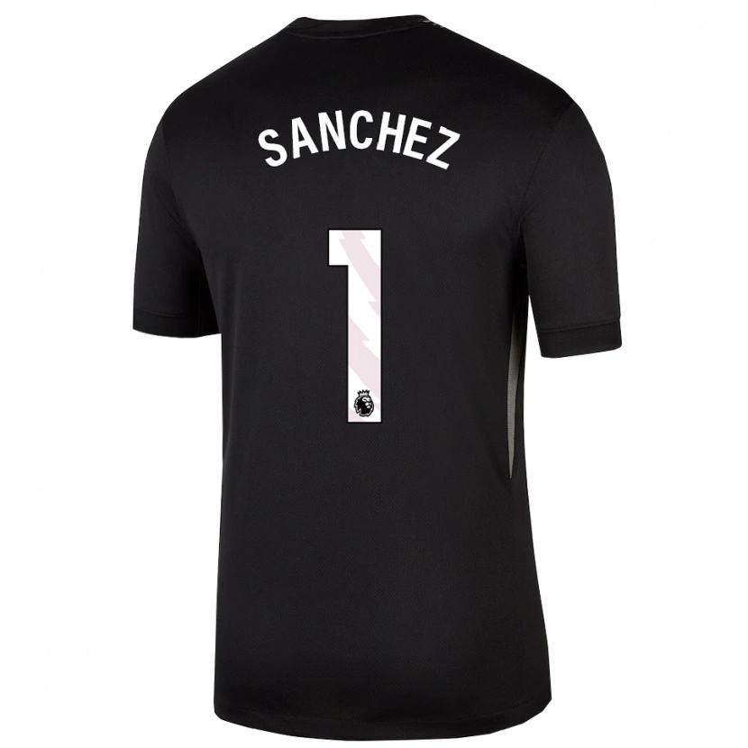 Danxen Mujer Camiseta Robert Sánchez #1 Blanco Negro Portero Equipación 2025/26 La Camisa México