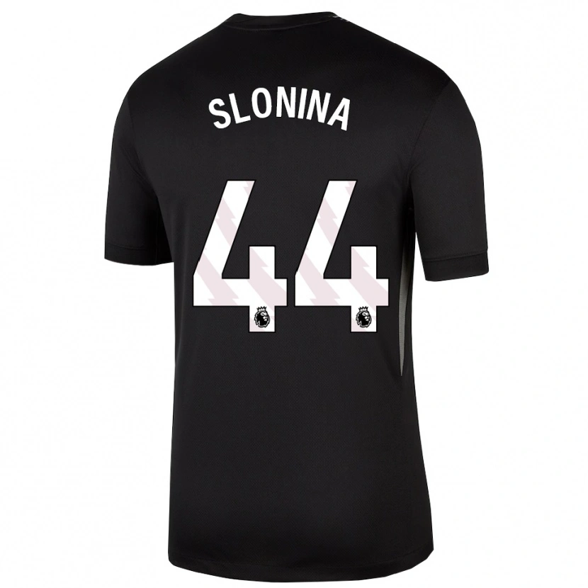 Danxen Mujer Camiseta Gabriel Slonina #44 Blanco Negro Portero Equipación 2025/26 La Camisa México