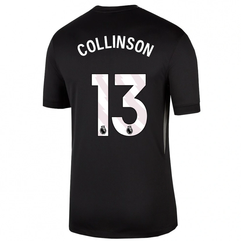Danxen Mujer Camiseta Isaac Collinson #13 Blanco Negro Portero Equipación 2025/26 La Camisa México