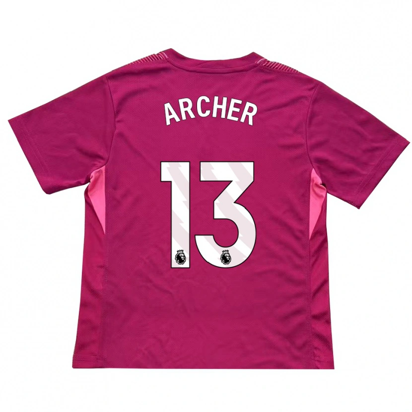 Danxen Mujer Camiseta Samual Archer #13 Rosa Blanco Portero Equipación 2025/26 La Camisa México