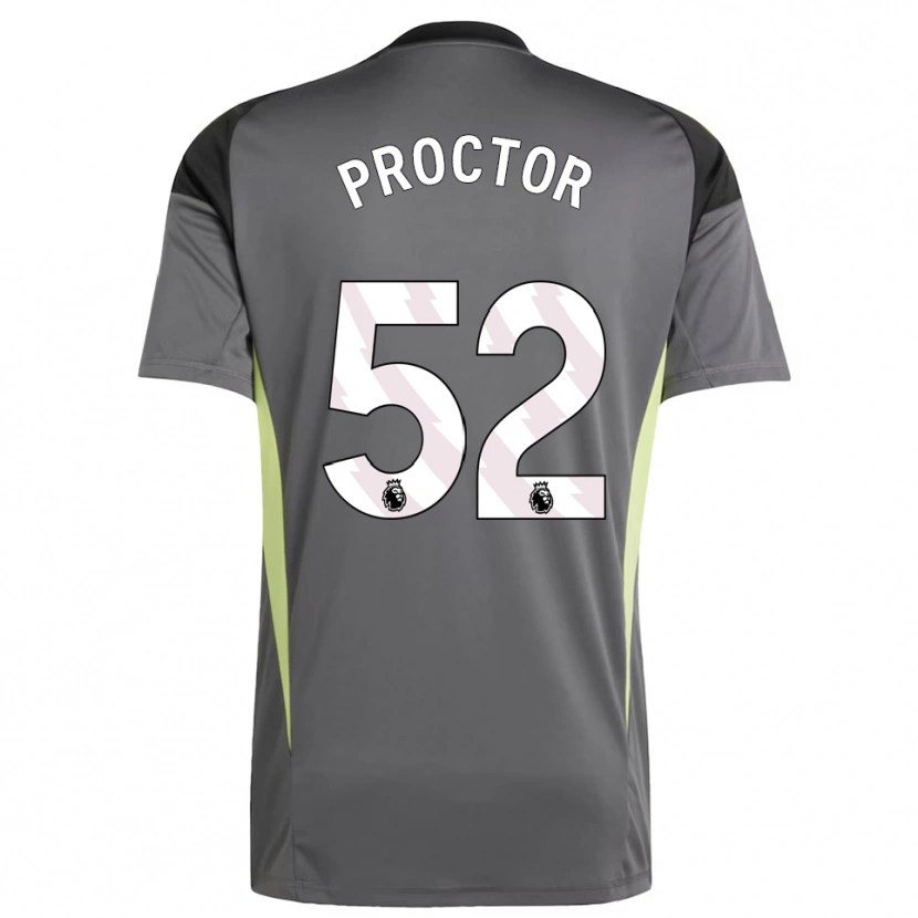 Danxen Mujer Camiseta Sam Proctor #52 Gris Oscuro Negro Portero Equipación 2025/26 La Camisa México