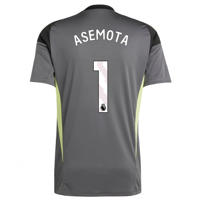Danxen Mujer Camiseta Owen Asemota #1 Gris Oscuro Negro Portero Equipación 2025/26 La Camisa México