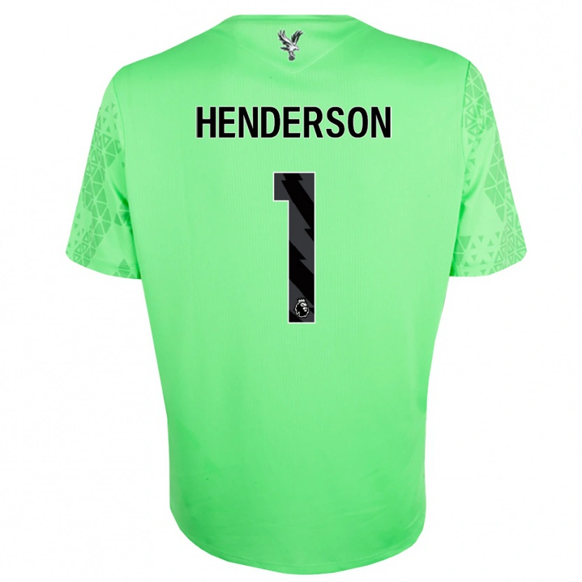 Danxen Mujer Camiseta Dean Henderson #1 Verde Negro Portero Equipación 2025/26 La Camisa México