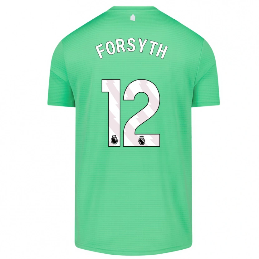 Danxen Mujer Camiseta Luke Forsyth #12 Verde Medio Portero Equipación 2025/26 La Camisa México