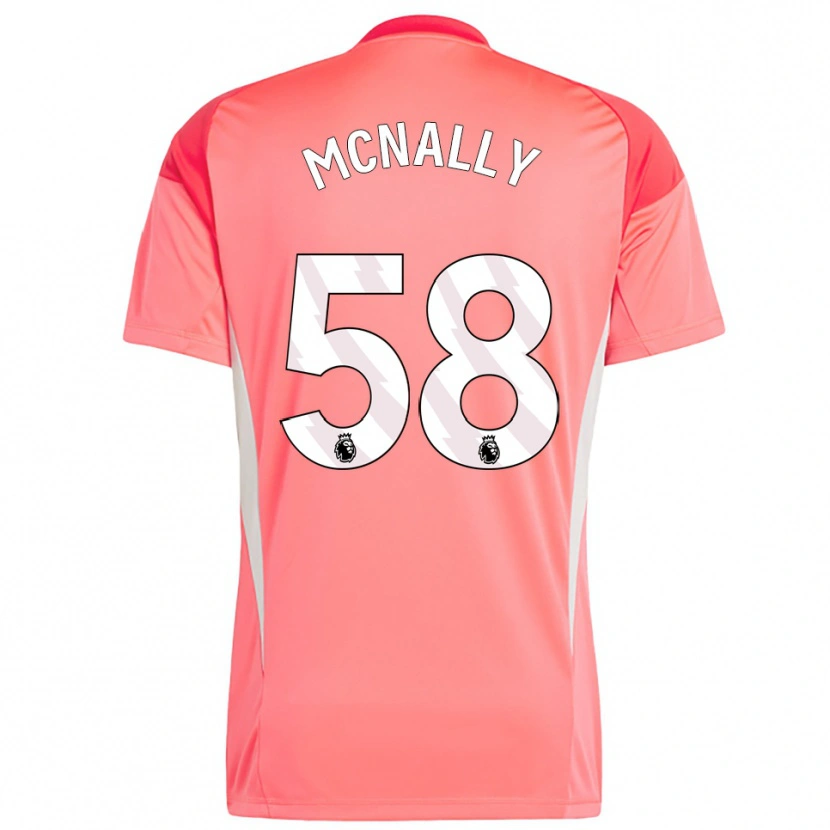 Danxen Mujer Camiseta Alfie McNally #58 Blanco Rojo Portero Equipación 2025/26 La Camisa México