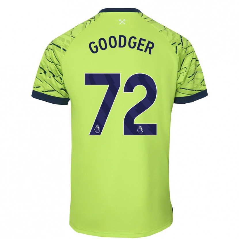 Danxen Mujer Camiseta Tommy Goodger #72 Verde Fluorescente Portero Equipación 2025/26 La Camisa México
