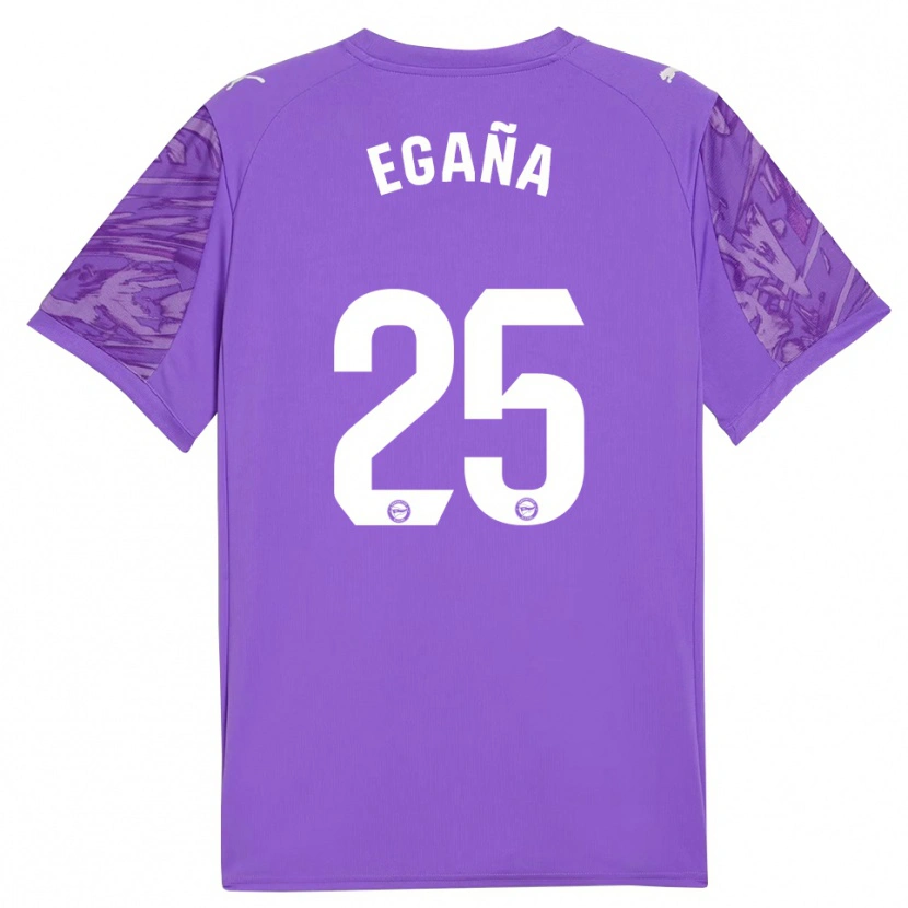 Danxen Mujer Camiseta Eider Egaña #25 Púrpura Blanco Portero Equipación 2025/26 La Camisa México
