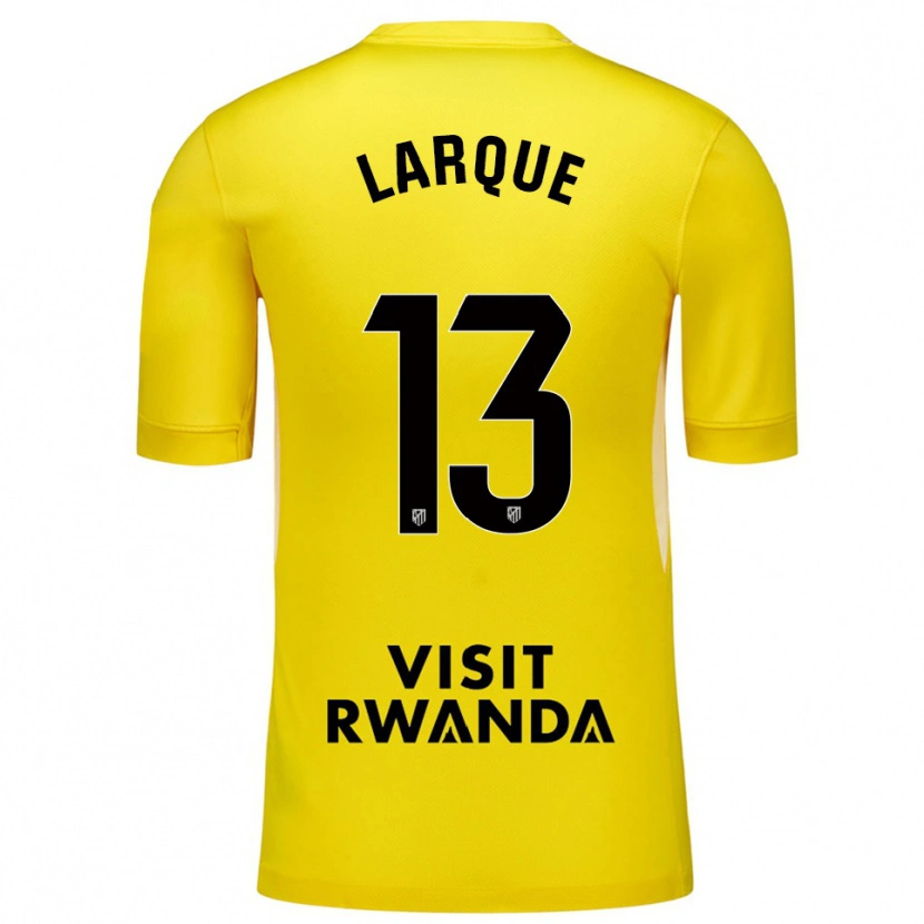 Danxen Mujer Camiseta Patricia Larqué #13 Amarillo Negro Portero Equipación 2025/26 La Camisa México