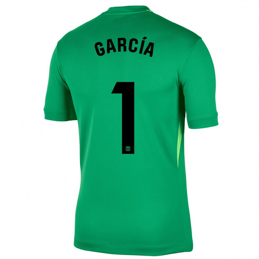 Danxen Mujer Camiseta Joan García #1 Verde Negro Portero Equipación 2025/26 La Camisa México