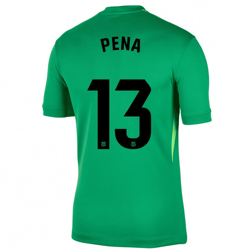 Danxen Mujer Camiseta Iñaki Peña #13 Verde Negro Portero Equipación 2025/26 La Camisa México