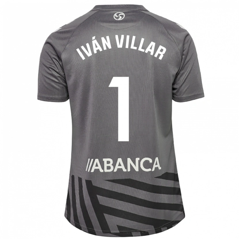 Danxen Mujer Camiseta Iván Villar #1 Gris Oscuro Negro Portero Equipación 2025/26 La Camisa México